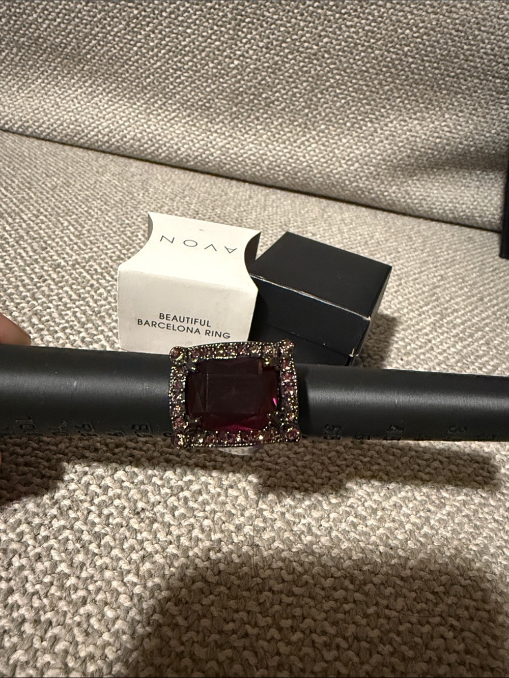 Avon Women's Barcelona Purple Gemstone Cocktail Ring 6-9 size
